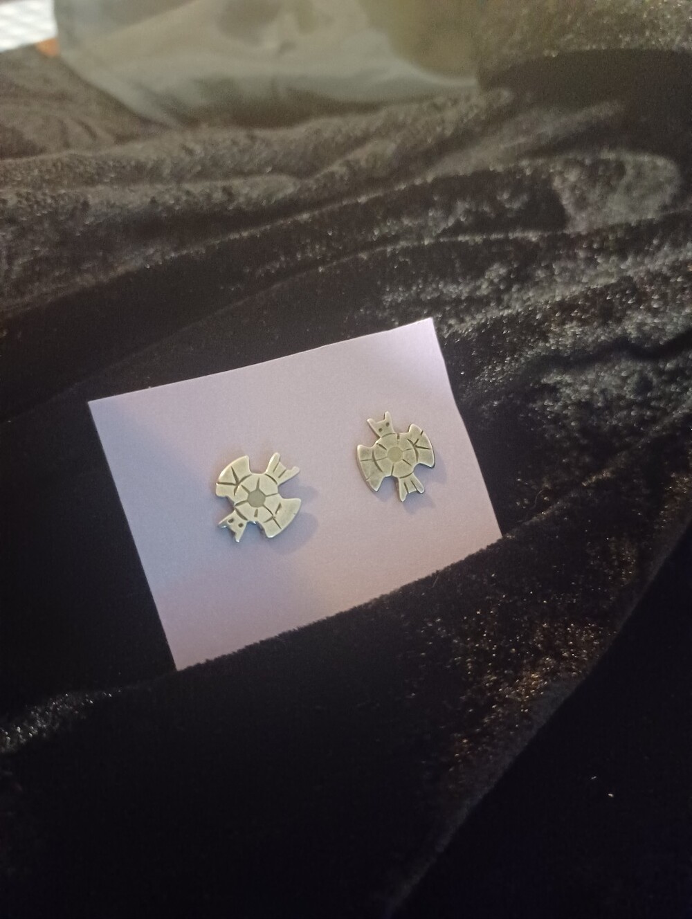 Sterling Silver Bat Earrings